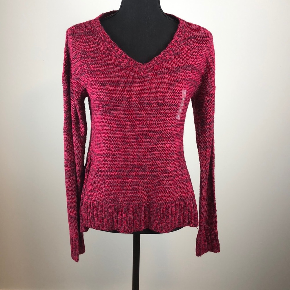 Arizona- Ruby Pink Hi-Lo Knit Sweater- Size M